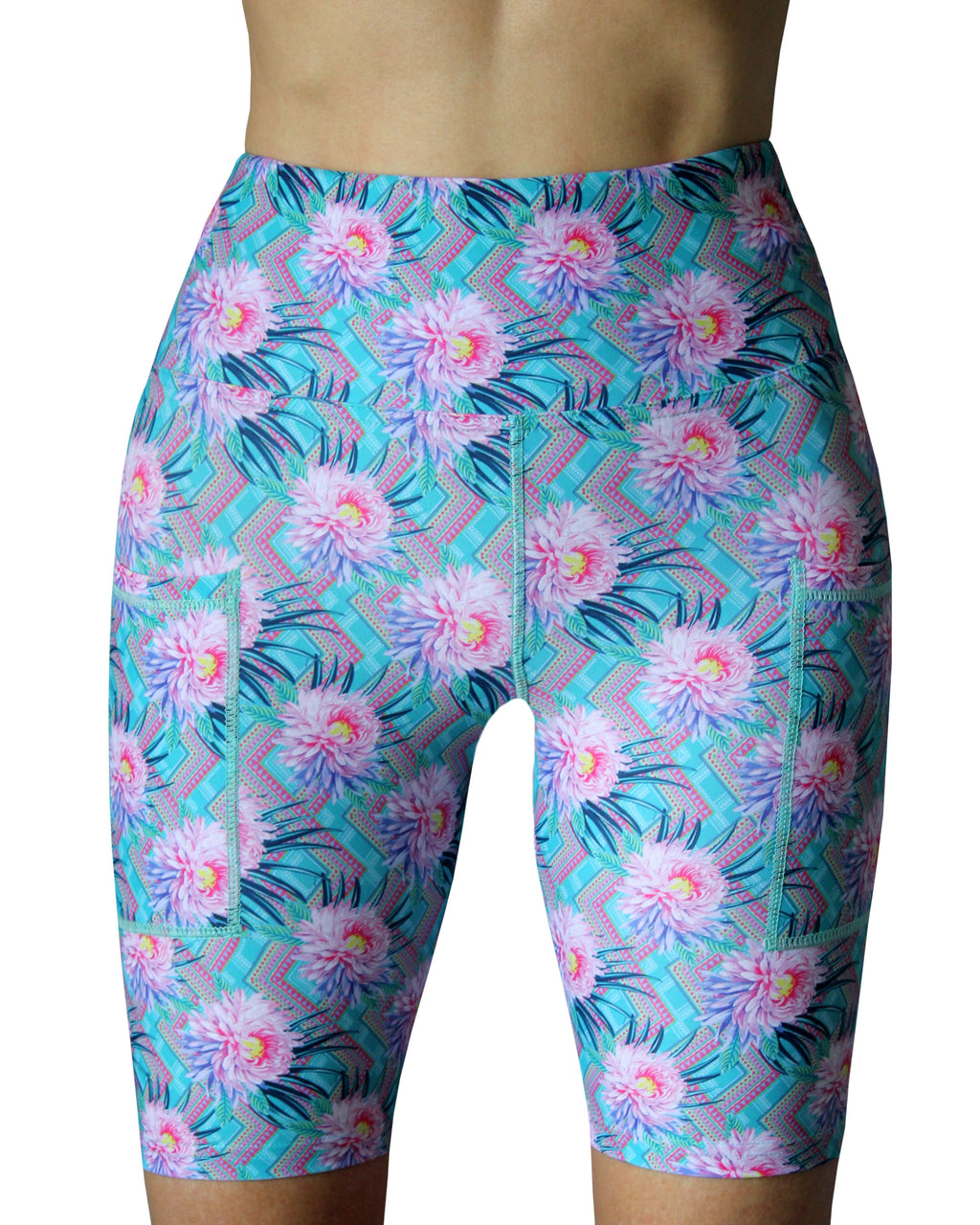 Floral women's sportswear shorts.