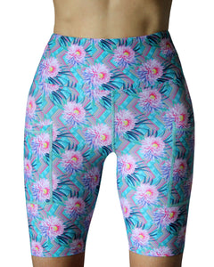 Floral women's sportswear shorts.