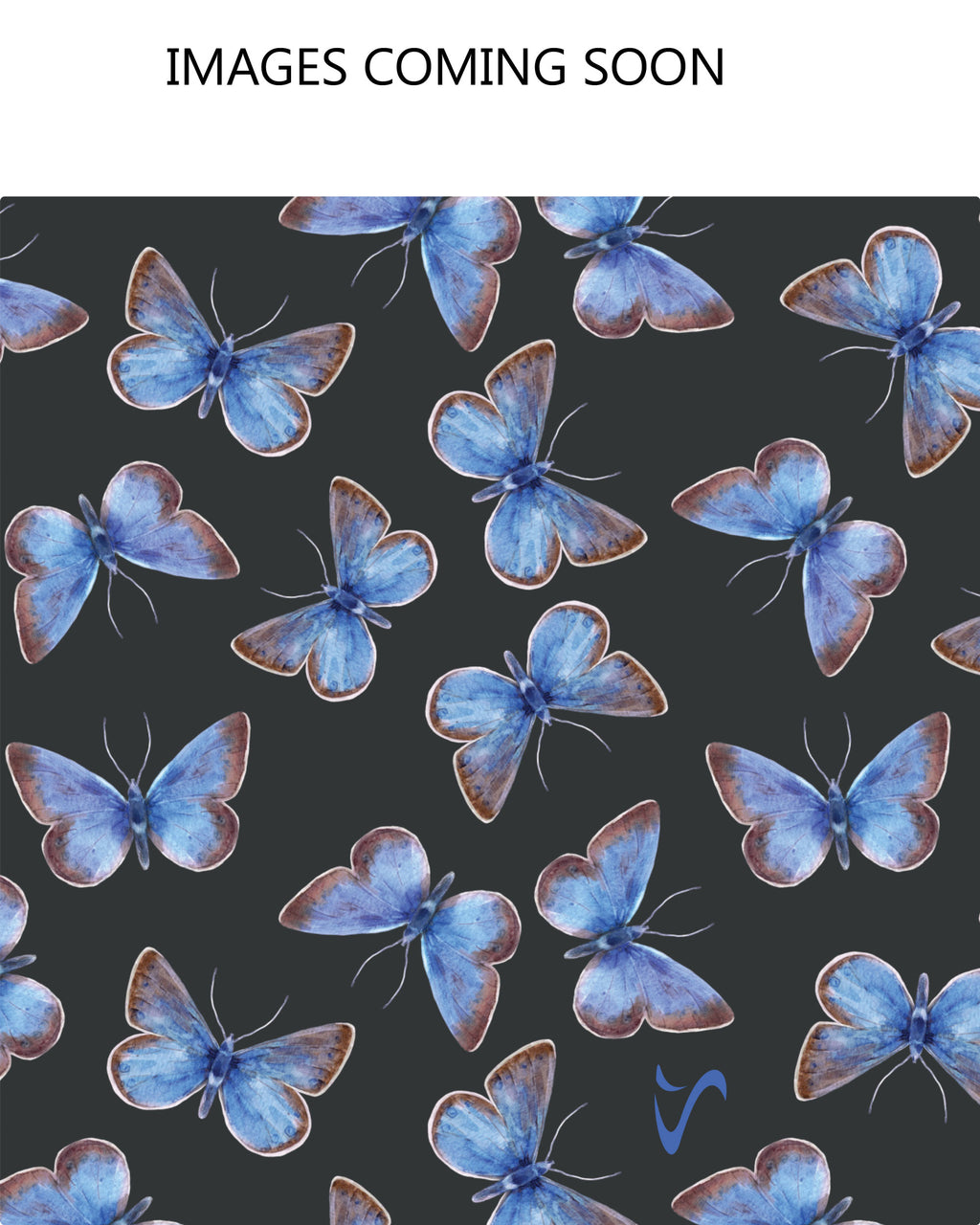 Black leggings with blue butterflies.  Unique sportswear with beautiful and funky designs. 