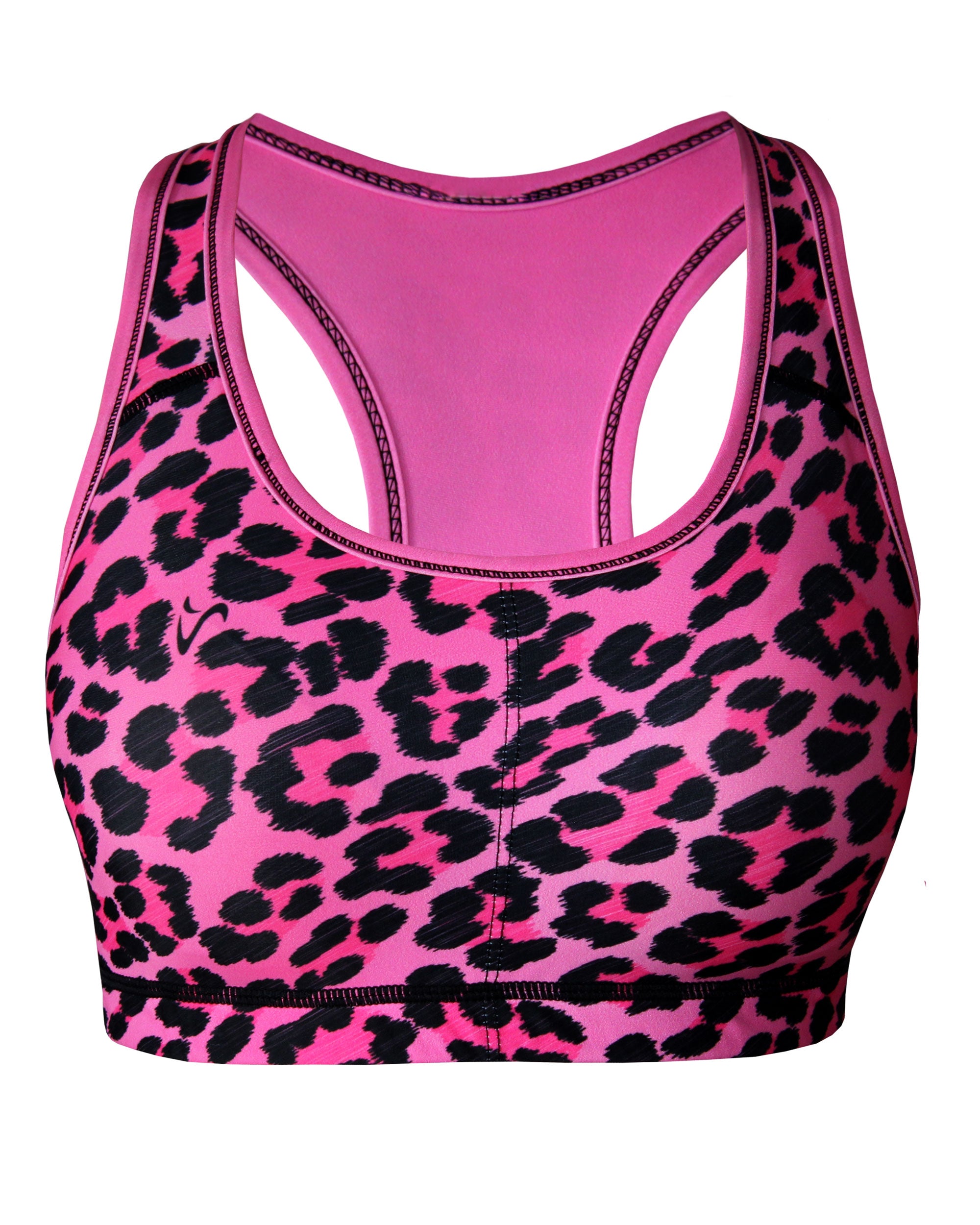 LEOPARD Zero Chafe Run Gym Intensity Sports Bra VIVOLICIOUS
