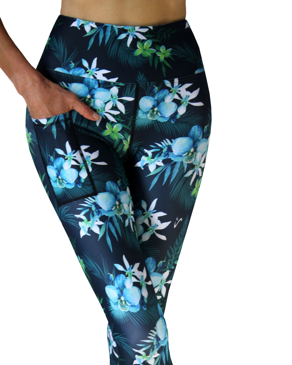 Three quarter Capri Leggings with a funky flower print.  Perfect for sweating in your Hyrox and gym workout.