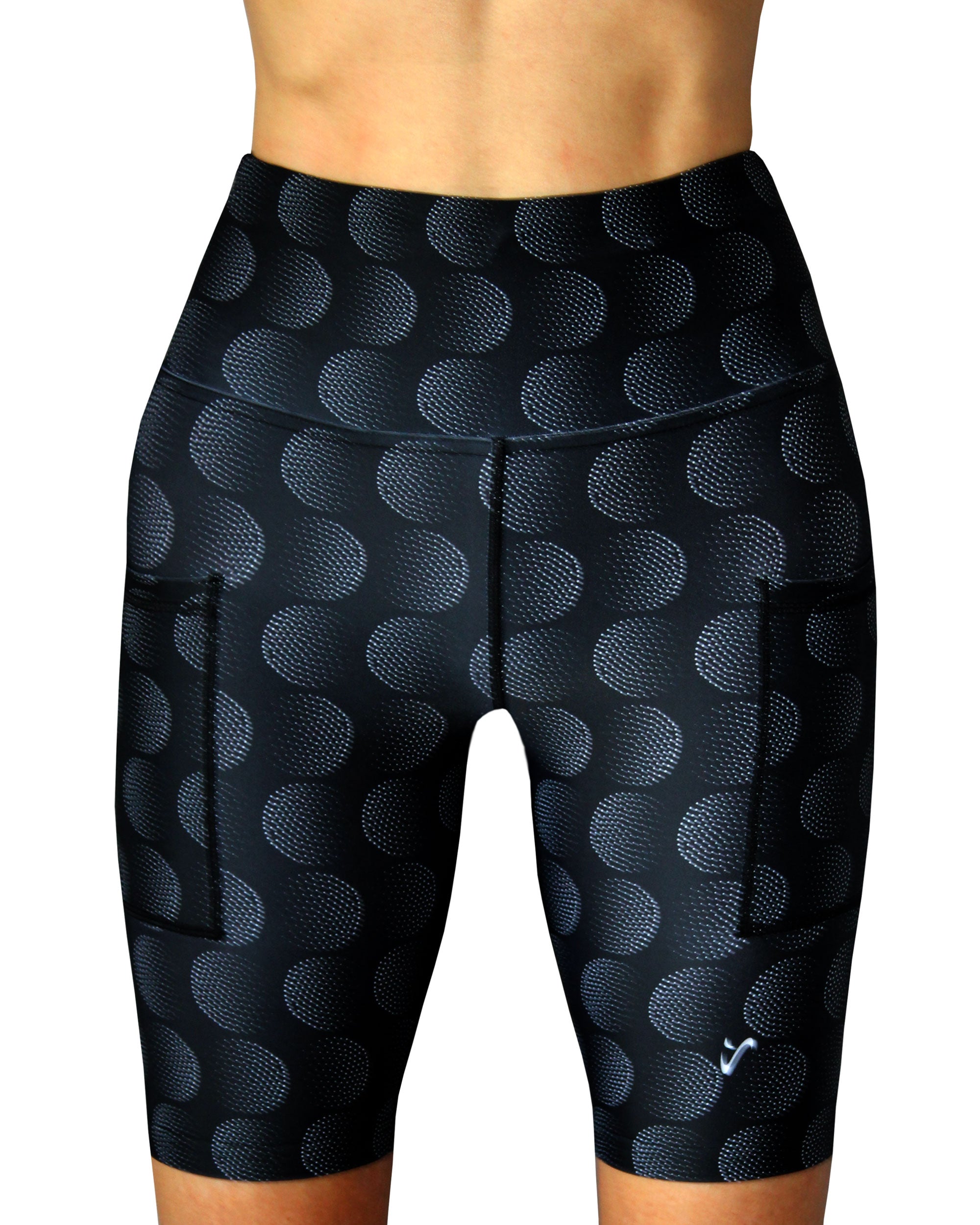 Black Women's breathable running and gym shorts.