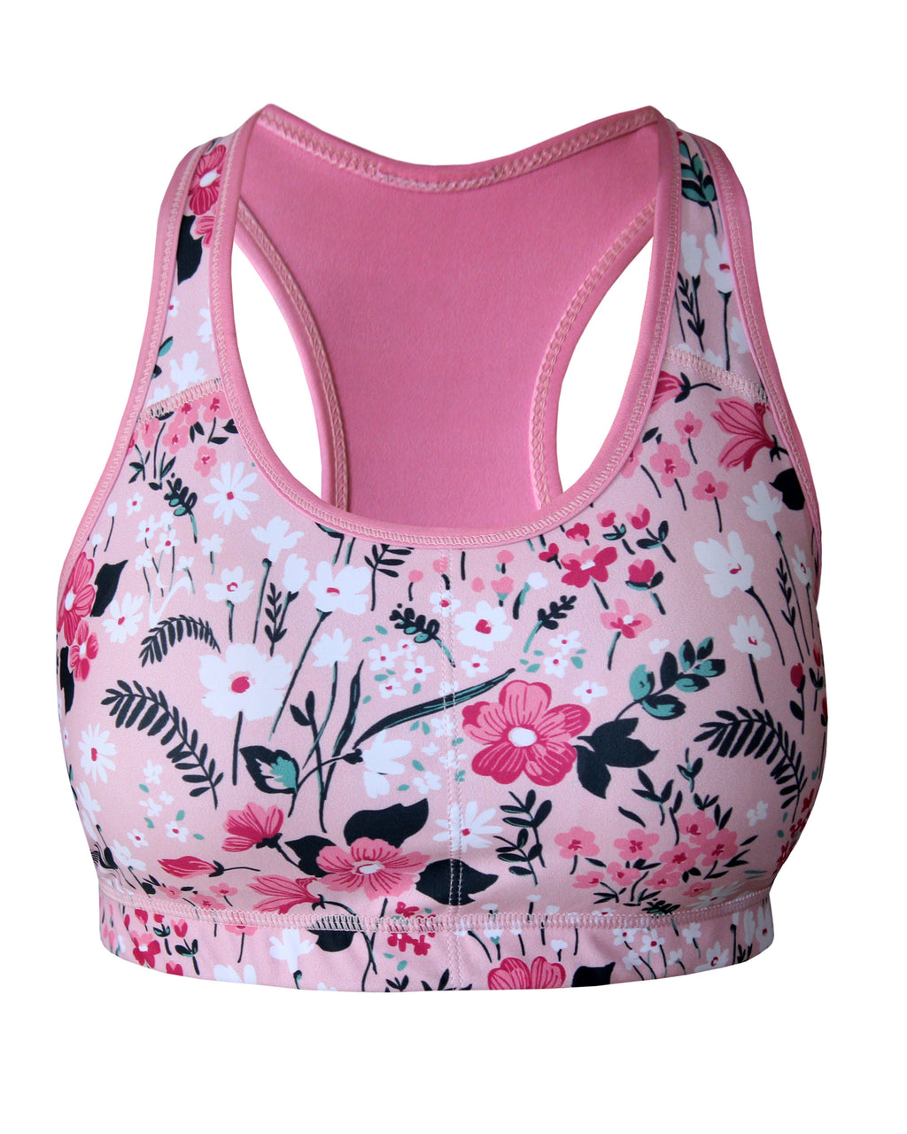 Pink no-chafe high intensity sportsbra for running marathons and doing Hyrox Gym workouts. Made in Cape Town.