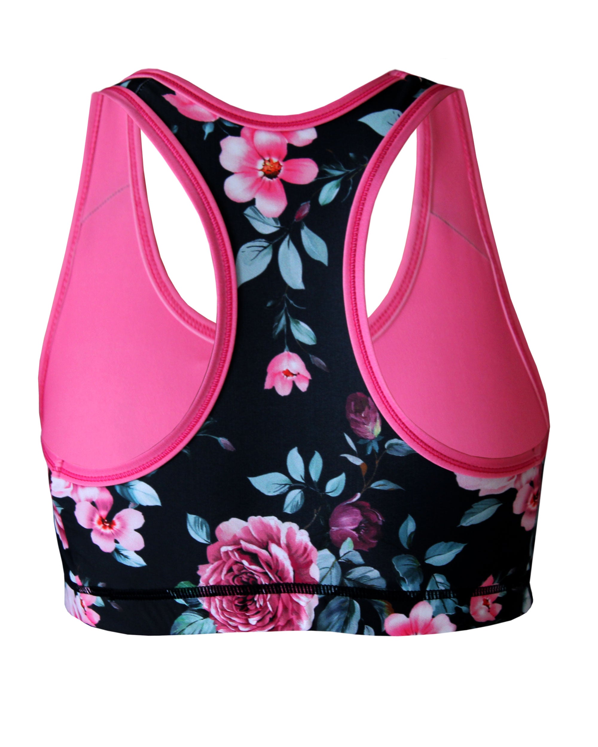 Longline sports bra - Dirty Pink – Eco Black